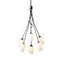 Hubbardton Forge Flora 6 Light 24" Wide Chandelier Dark Smoke / Opal