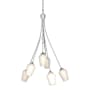 Hubbardton Forge Flora 6 Light 24" Wide Chandelier Vintage Platinum / Opal