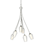 Hubbardton Forge Flora 6 Light 24" Wide Chandelier Sterling