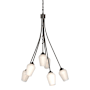 Hubbardton Forge Flora 6 Light 24" Wide Chandelier Oil Rubbed Bronze / White