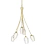 Hubbardton Forge Flora 6 Light 24" Wide Chandelier Modern Brass