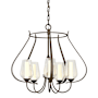 Hubbardton Forge Flora 5 Light 23" Wide Chandelier Bronze / Seedy