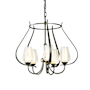 Hubbardton Forge Flora 5 Light 23" Wide Chandelier Dark Smoke / Seedy