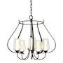 Hubbardton Forge Flora 5 Light 23" Wide Chandelier Natural Iron / Seedy