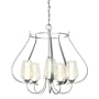 Hubbardton Forge Flora 5 Light 23" Wide Chandelier Vintage Platinum / Seedy