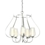 Hubbardton Forge Flora 5 Light 23" Wide Chandelier Sterling