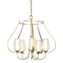 Hubbardton Forge Flora 5 Light 23" Wide Chandelier Modern Brass