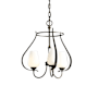 Hubbardton Forge Flora 3 Light 20" Wide Chandelier Bronze / Opal