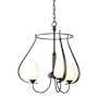 Hubbardton Forge Flora 3 Light 20" Wide Chandelier Oil Rubbed Bronze / White