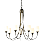 Hubbardton Forge Flora 7 Light 25" Wide Chandelier Bronze / Opal