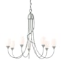 Hubbardton Forge Flora 7 Light 25" Wide Chandelier Vintage Platinum / Opal