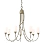 Hubbardton Forge Flora 7 Light 25" Wide Chandelier Soft Gold / Opal