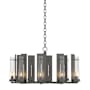 Hubbardton Forge New Town 10 Light 30" Wide Chandelier Natural Iron / Seedy