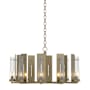 Hubbardton Forge New Town 10 Light 30" Wide Chandelier Soft Gold / Seedy