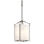 Hubbardton Forge Bow 10" Wide Mini Pendant Bronze / Opal