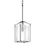 Hubbardton Forge Bow 10" Wide Mini Pendant Dark Smoke / Clear