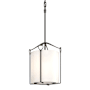 Hubbardton Forge Bow 10" Wide Mini Pendant Natural Iron / Opal