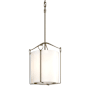 Hubbardton Forge Bow 10" Wide Mini Pendant Soft Gold / Opal