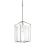 Hubbardton Forge Bow 10" Wide Mini Pendant Sterling / Clear
