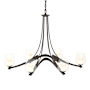 Hubbardton Forge Ribbon 6 Light 39" Wide Chandelier Oil Rubbed Bronze