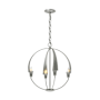 Hubbardton Forge Cirque 4 Light 19" Wide Taper Candle Style Chandelier Sterling