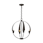 Hubbardton Forge Cirque 4 Light 19" Wide Taper Candle Style Chandelier Oil Rubbed Bronze