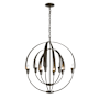 Hubbardton Forge Cirque 8 Light 26" Wide Taper Candle Style Chandelier Oil Rubbed Bronze