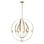 Hubbardton Forge Cirque 8 Light 26" Wide Taper Candle Style Chandelier Modern Brass