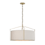 Hubbardton Forge Bow 4 Light 24" Wide Pendant Modern Brass / Flax