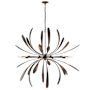 Hubbardton Forge Dahlia 10 Light 49" Wide Abstract Sputnik Chandelier Bronze