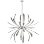 Hubbardton Forge Dahlia 10 Light 49" Wide Abstract Sputnik Chandelier Vintage Platinum