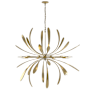 Hubbardton Forge Dahlia 10 Light 49" Wide Abstract Sputnik Chandelier Modern Brass