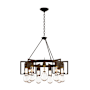 Hubbardton Forge Apothecary 9 Light 35" Wide Chandelier Bronze / Clear