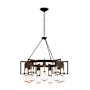 Hubbardton Forge Apothecary 9 Light 35" Wide Chandelier Dark Smoke / Clear