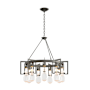 Hubbardton Forge Apothecary 9 Light 35" Wide Chandelier Vintage Platinum / Clear