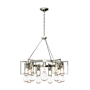Hubbardton Forge Apothecary 9 Light 35" Wide Chandelier Sterling