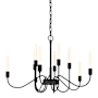 Hubbardton Forge Lisse 10 Light 29" Wide Chandelier Black