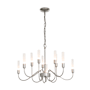 Hubbardton Forge Lisse 10 Light 29" Wide Chandelier Sterling