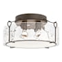 Hubbardton Forge Bow 4 Light 20" Wide Semi-Flush Drum Ceiling Fixture Bronze / Water