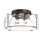 Hubbardton Forge Bow 4 Light 20" Wide Semi-Flush Drum Ceiling Fixture Oil Rubbed Bronze / Water