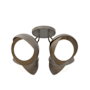 Hubbardton Forge Brooklyn 4 Light 16" Wide Semi-Flush Ceiling Fixture Dark Smoke / Bronze / Opal
