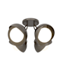Hubbardton Forge Brooklyn 4 Light 16" Wide Semi-Flush Ceiling Fixture Oil Rubbed Bronze / Dark Smoke / Opal