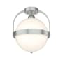 Hubbardton Forge Atlas 14" Wide Semi-Flush Globe Ceiling Fixture Vintage Platinum