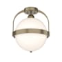 Hubbardton Forge Atlas 14" Wide Semi-Flush Globe Ceiling Fixture Soft Gold
