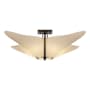 Hubbardton Forge Kirigami 4 Light 23" Wide Semi-Flush Ceiling Fixture Oil Rubbed Bronze / Spun Frost