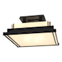 Hubbardton Forge Steppe 4 Light 18" Wide Semi-Flush Square Ceiling Fixture Black / White Art