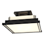 Hubbardton Forge Steppe 4 Light 18" Wide Semi-Flush Square Ceiling Fixture Black / Ivory Art
