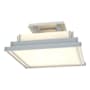 Hubbardton Forge Steppe 4 Light 18" Wide Semi-Flush Square Ceiling Fixture Vintage Platinum / Ivory Art