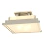 Hubbardton Forge Steppe 4 Light 18" Wide Semi-Flush Square Ceiling Fixture Sterling / White Art