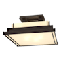 Hubbardton Forge Steppe 4 Light 18" Wide Semi-Flush Square Ceiling Fixture Oil Rubbed Bronze / White Art